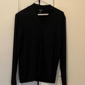 Talbots Classic Black Long Sleeve Top